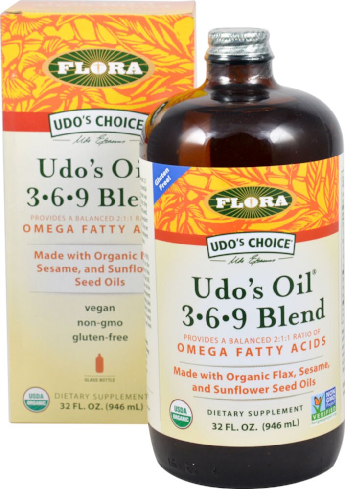 Udo's Choice® Udo's Oil™ 3 6 9 Blend -- 32 fl oz (Жидкие унции) Flora