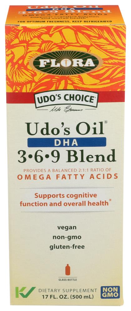 Flora Udo's Choice® Udo's Oil™ 3-6-9 Blend DHA — 17 жидких унций Flora
