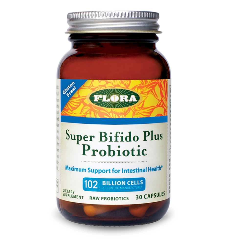 Udo's Choice® Super Bifido Plus Probiotic -- 102 billion cells - 30 Vegetarian Capsules (Вегетарианские капсулы) Flora