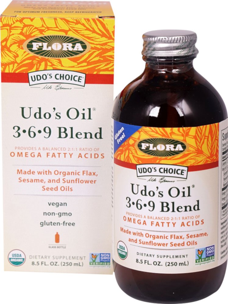 Flora Udo's Choice® Udo's Oil 3 6 9 Blend Omega Fatty Acids — 8,5 жидких унций Flora