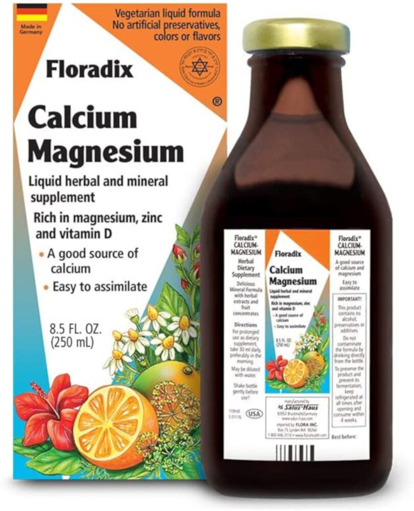 Calcium Magnesium -- 8.5 fl oz (Жидкие унции) Floradix