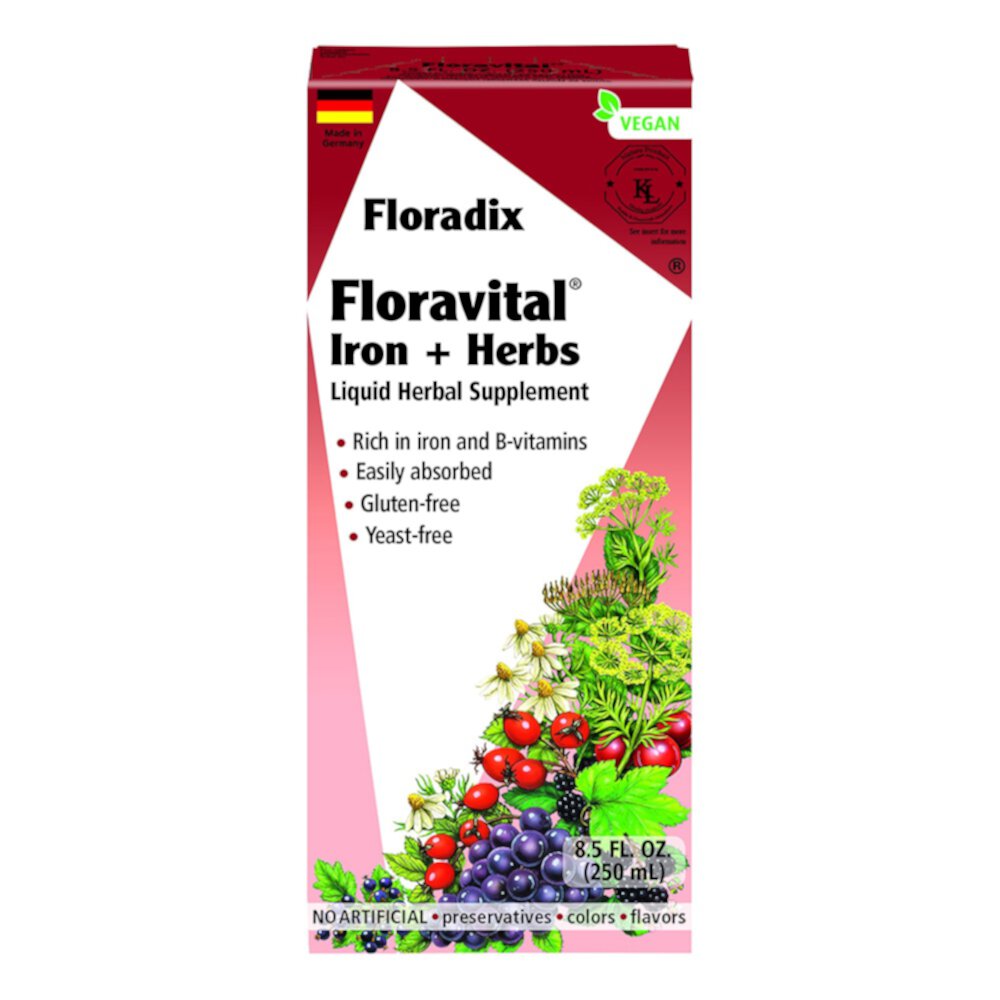 Floravital® Железо & Травы Бездрожжевой - 250 мл - Floradix Floradix