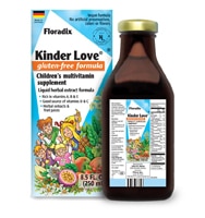 Floradix Kinder Love® Детские жидкие мультивитамины без глютена -- 8,5 жидких унций Floradix