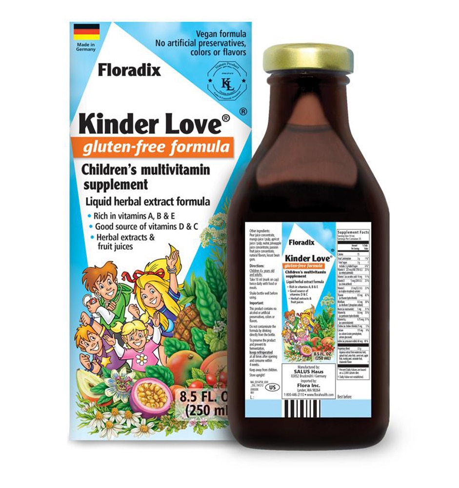 Kinder Love Children's Liquid (Жидкость) Multivitamin Gluten-Free -- 8.5 fl oz (Жидкие унции) Floradix