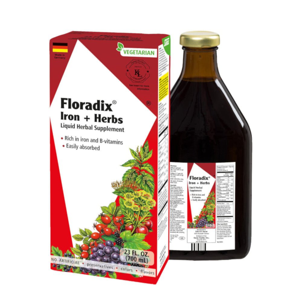 Iron & Herbs -- 23 fl oz (Жидкие унции) Floradix