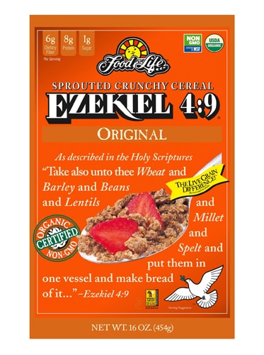 Органические хрустящие хлопья Ezekiel 4:9, оригинальные, 16 унций Food For Life