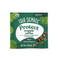 Protect Instant Coffee with Chaga and Cordyceps Mushrooms -- 10 Packets (Пакеты ) Four Sigmatic