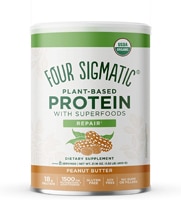 Organic Plant-Based Protein with Superfoods Peanut Butter -- 21.16 oz (Унции) Four Sigmatic