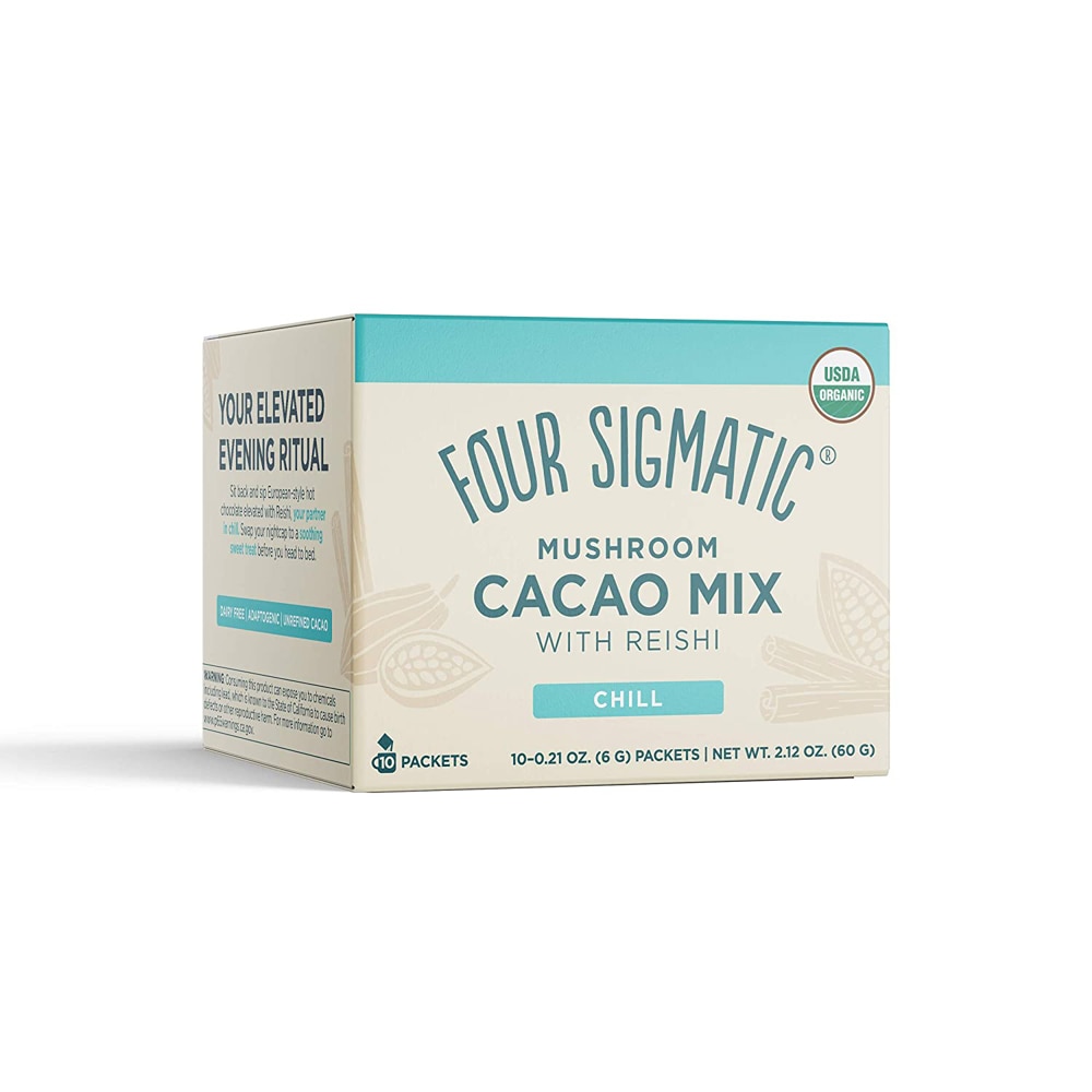 Mushroom Hot Cacao Mix With Reishi Sweet Cinnamon -- 10 Packets (Пакеты ) Four Sigmatic