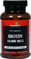 Biotin -- 10000 mcg - 90 Vegetarian Capsules (Вегетарианские капсулы) FutureBiotics