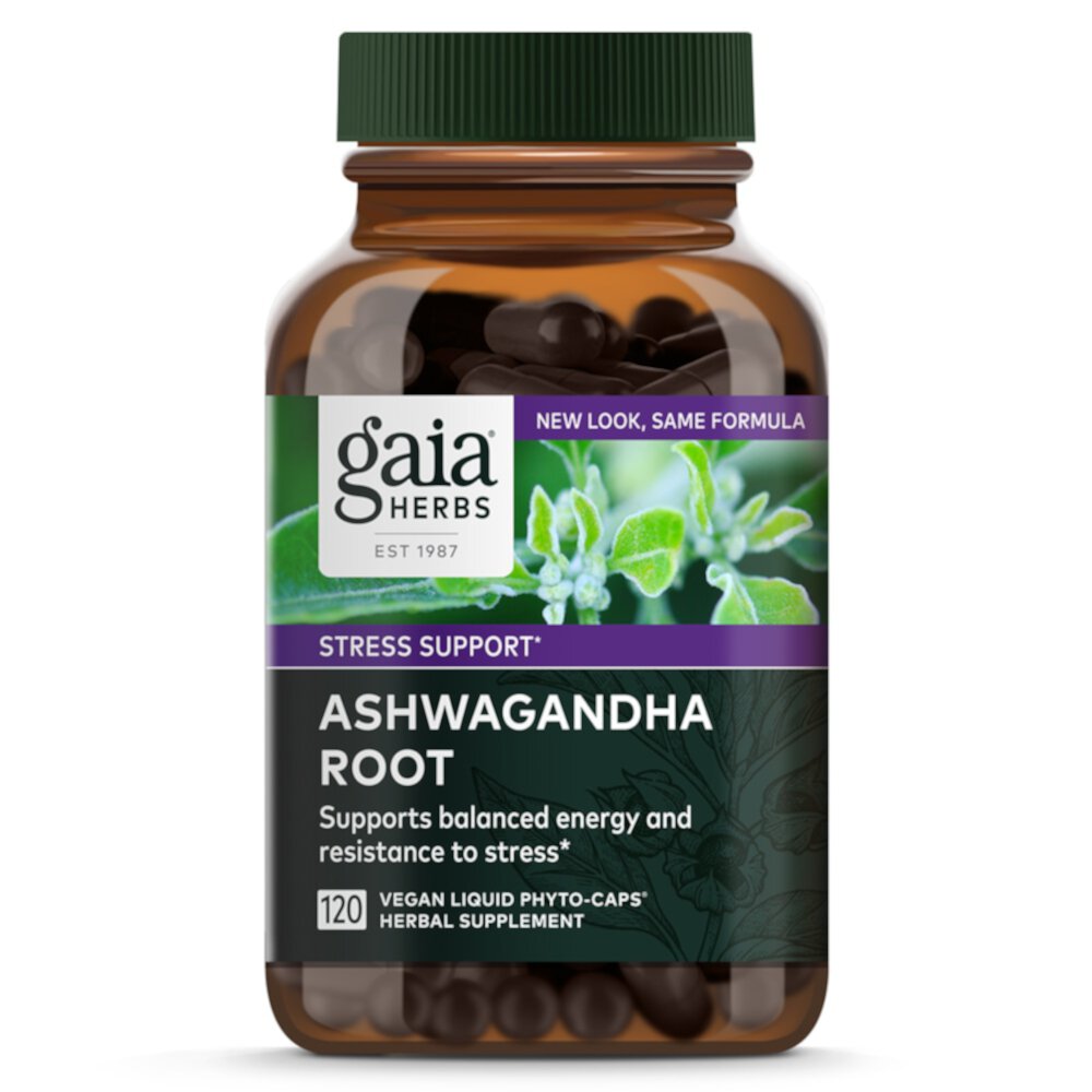 Ashwagandha Root -- 120 Vegan Liquid (Жидкость) Phyto Caps Gaia Herbs