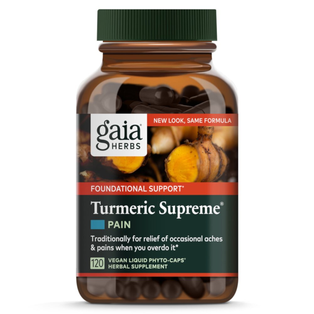 Curcumin Synergy™ Turmeric Supreme Pain -- 120 Vegetarian Liquid Phyto-Caps (Жидкие фитокапсулы) Gaia Herbs