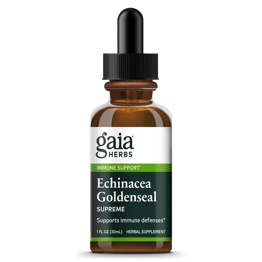 Gaia Herbs Echinacea Goldenseal Supreme - 1 жидкая унция Gaia Herbs
