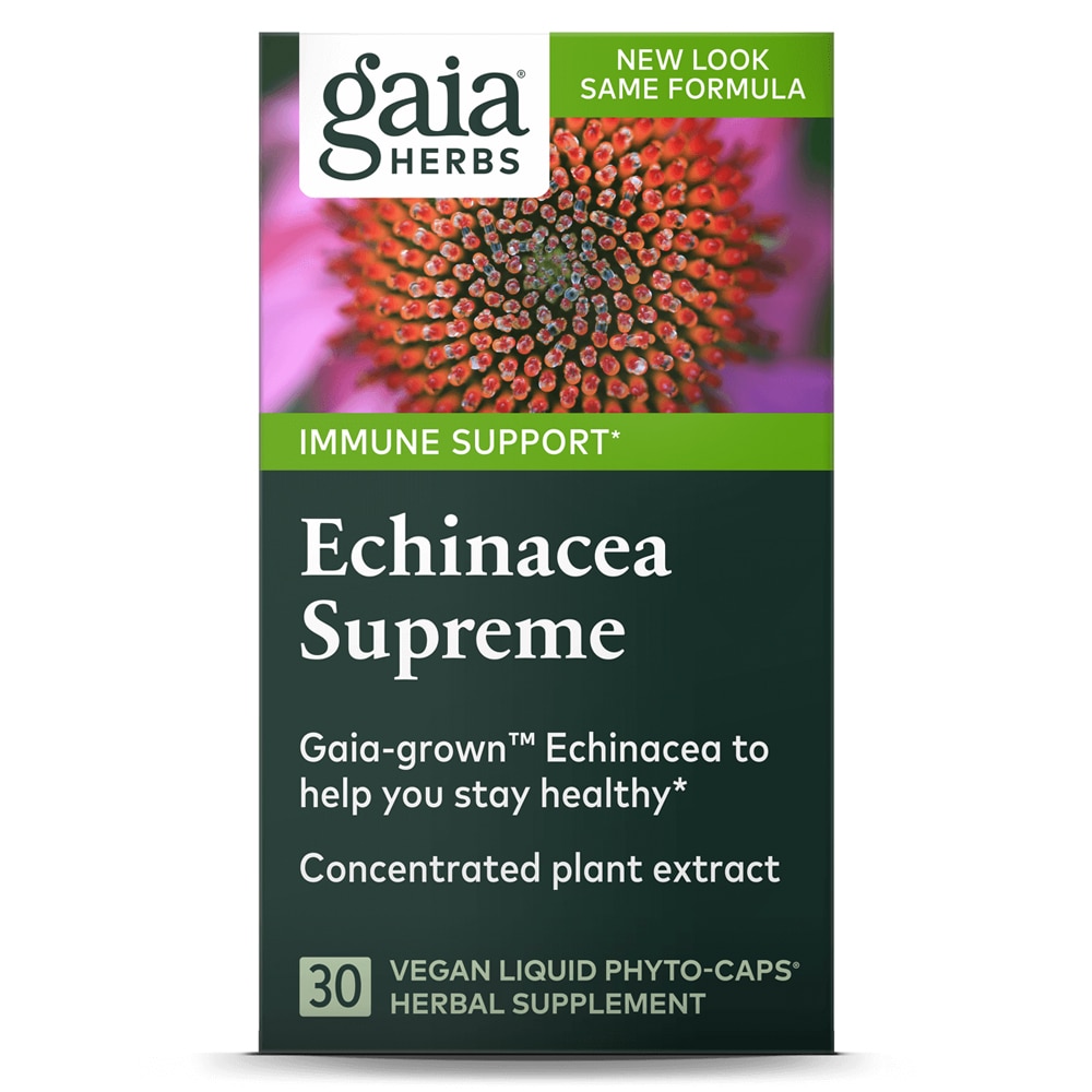 Echinacea Supreme -- 30 Vegan Liquid Phyto-Caps (Веганские жидкие фитокапсулы) Gaia Herbs