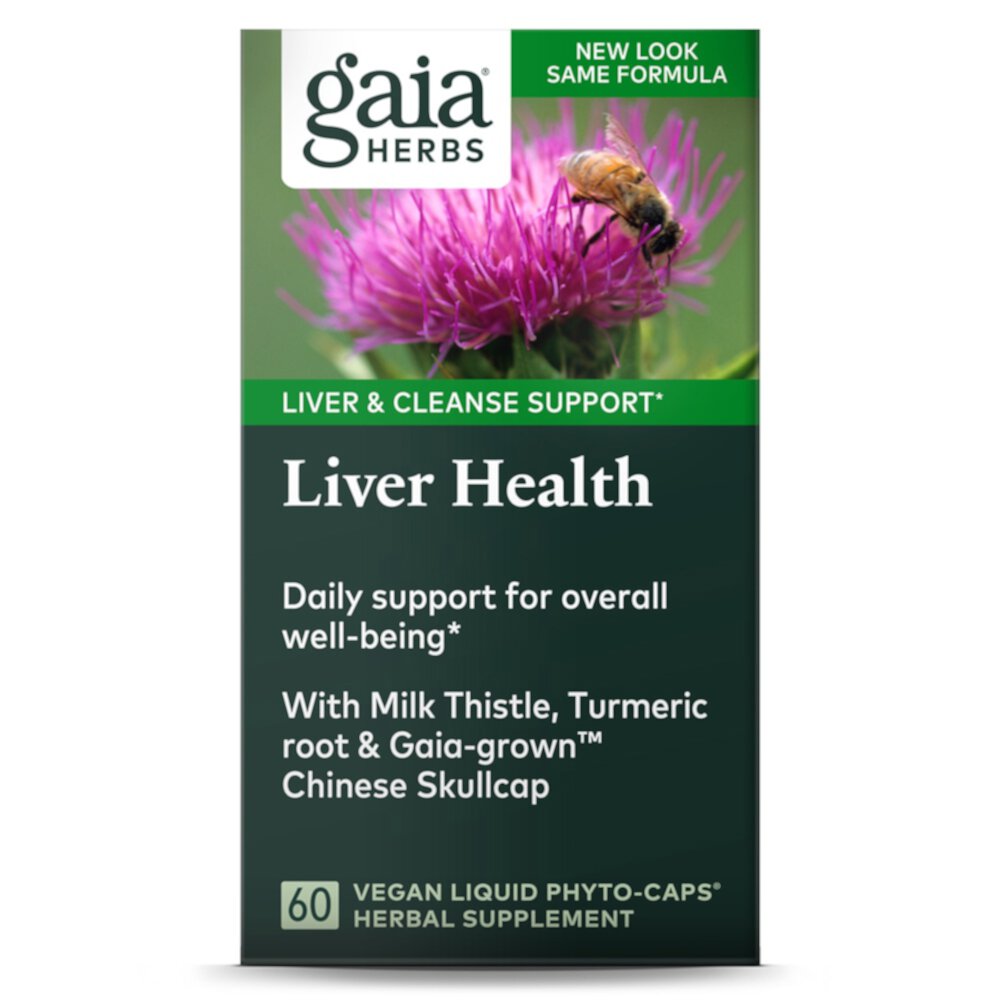 DailyWellness™Liver Health -- 60 вегетарианских жидких капсул Phyto-Caps™ Gaia Herbs