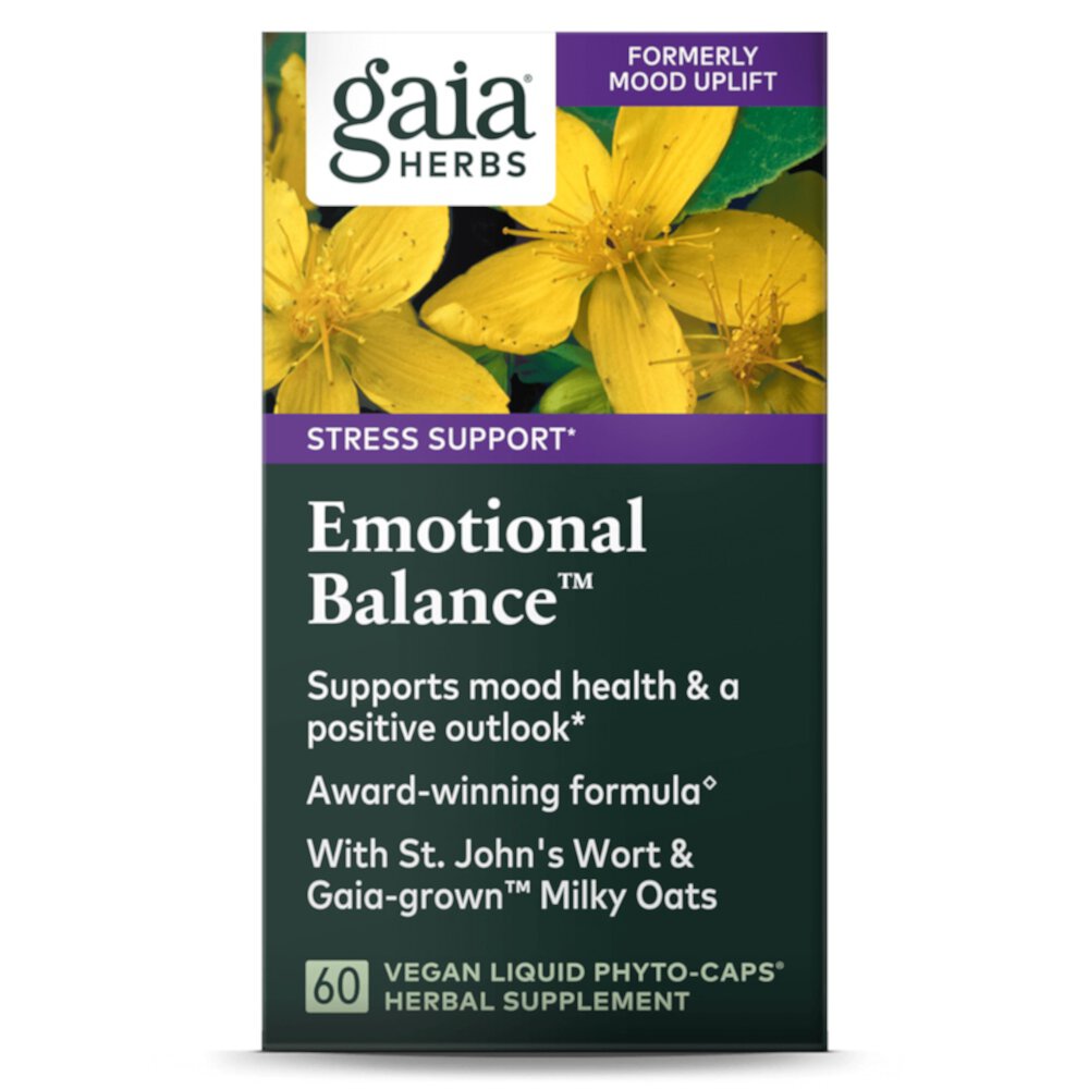 Gaia Herbs Emotional Balance™ -- 60 веганских жидких капсул Phyto-Caps® Gaia Herbs