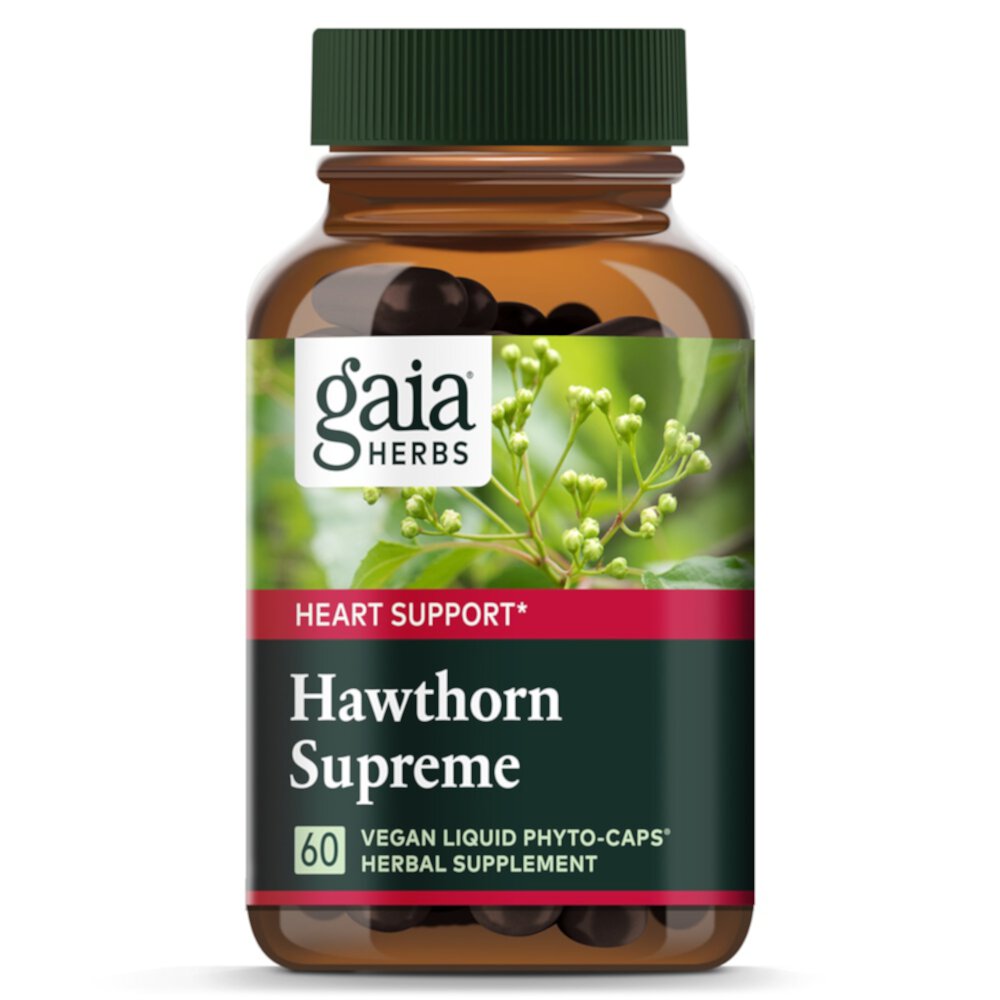 Gaia Herbs Hawthorn Supreme -- 60 веганских фито-капсул Gaia Herbs