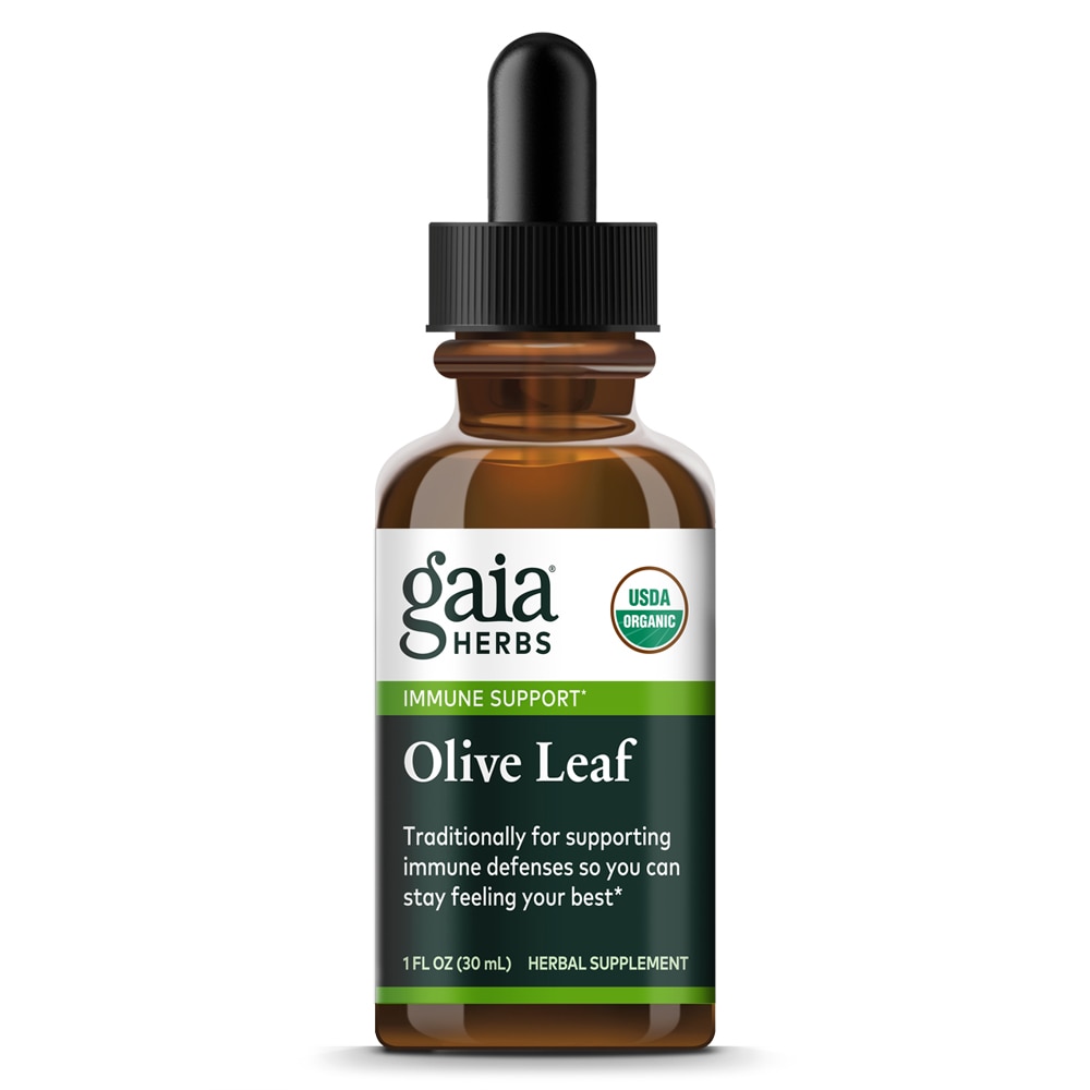 Organic Olive Leaf -- 1 fl oz (Жидкие унции) Gaia Herbs