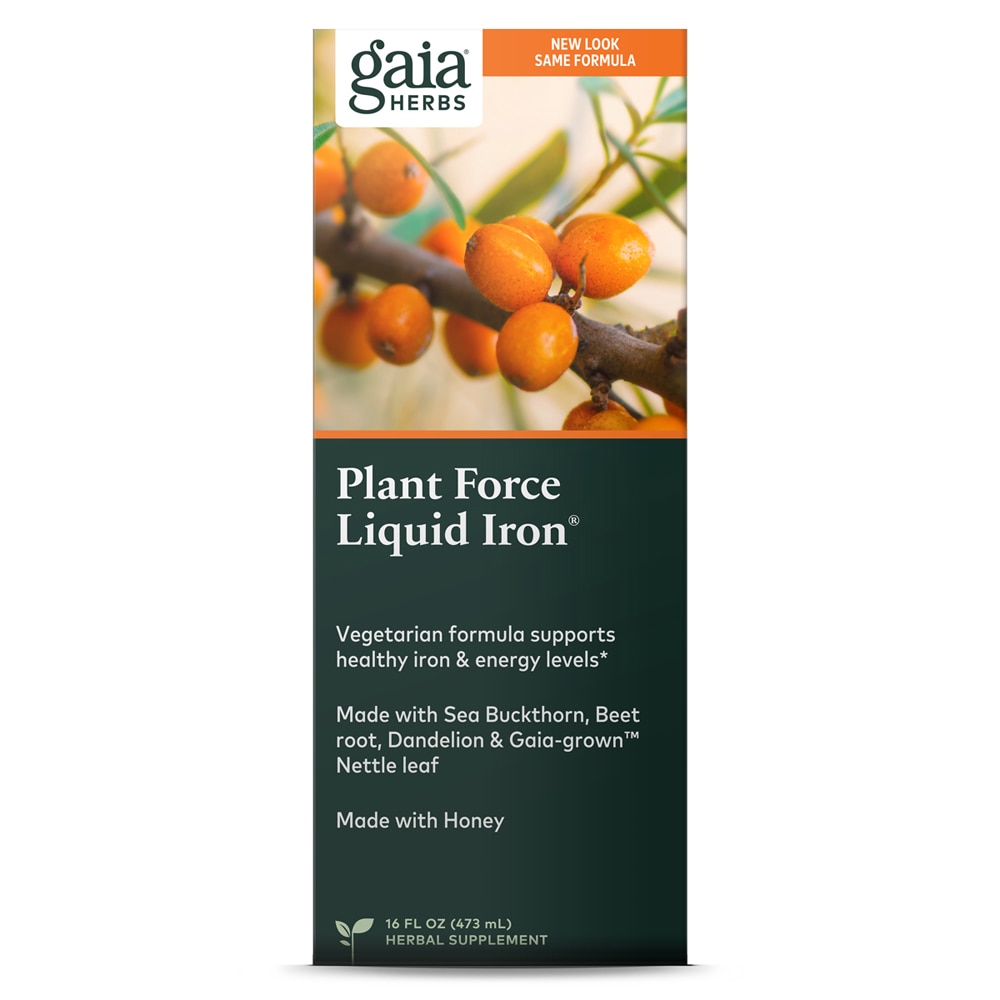 PlantForce Liquid (Жидкость) Iron® -- 16 fl oz (Жидкие унции) Gaia Herbs