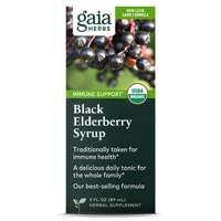 RapidRelief™ Black Elderberry Syrup -- 3 fl oz (Жидкие унции) Gaia Herbs