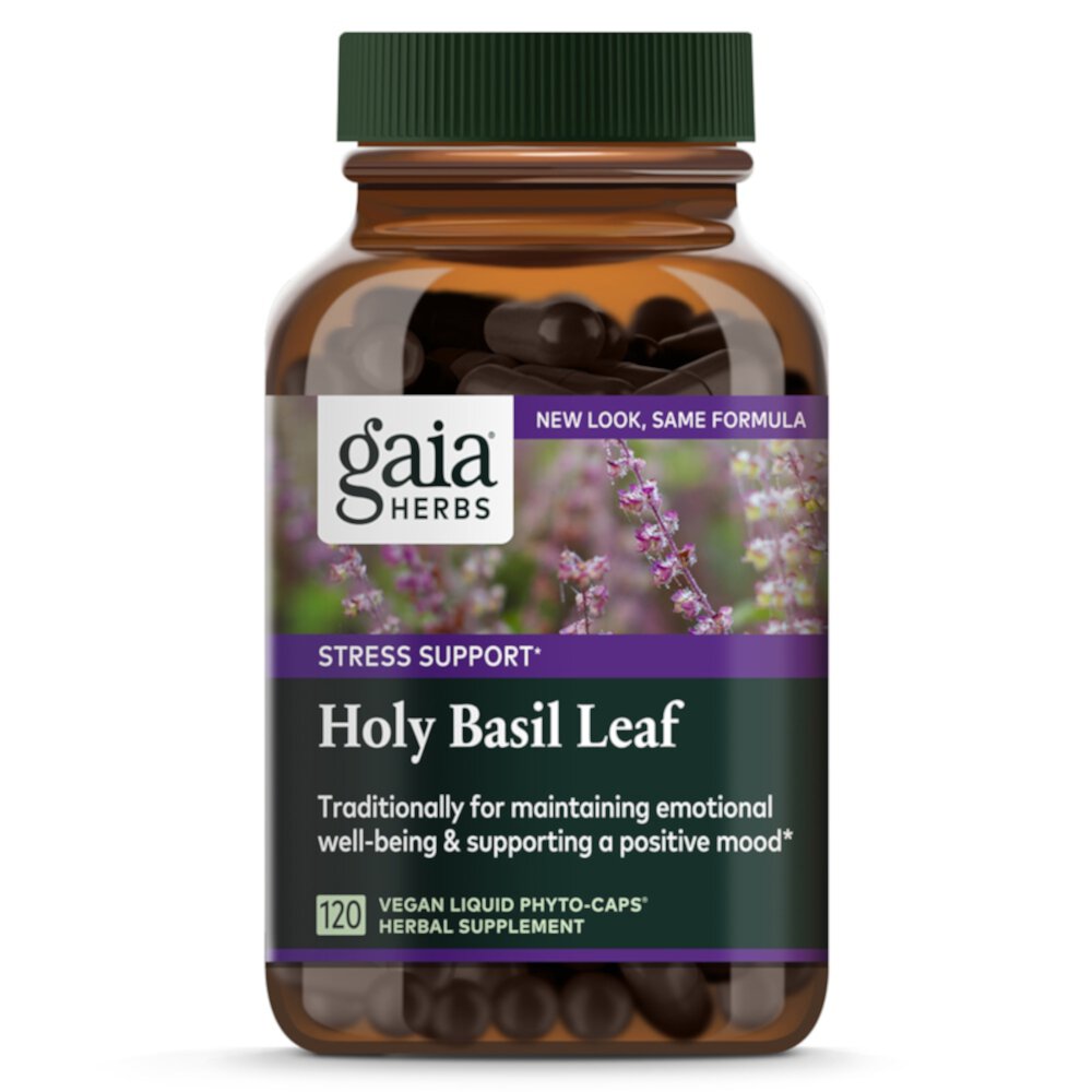 Gaia Herbs Single Herbs Holy Basil -- 120 вегетарианских жидких капсул Phyto-Caps™ Gaia Herbs