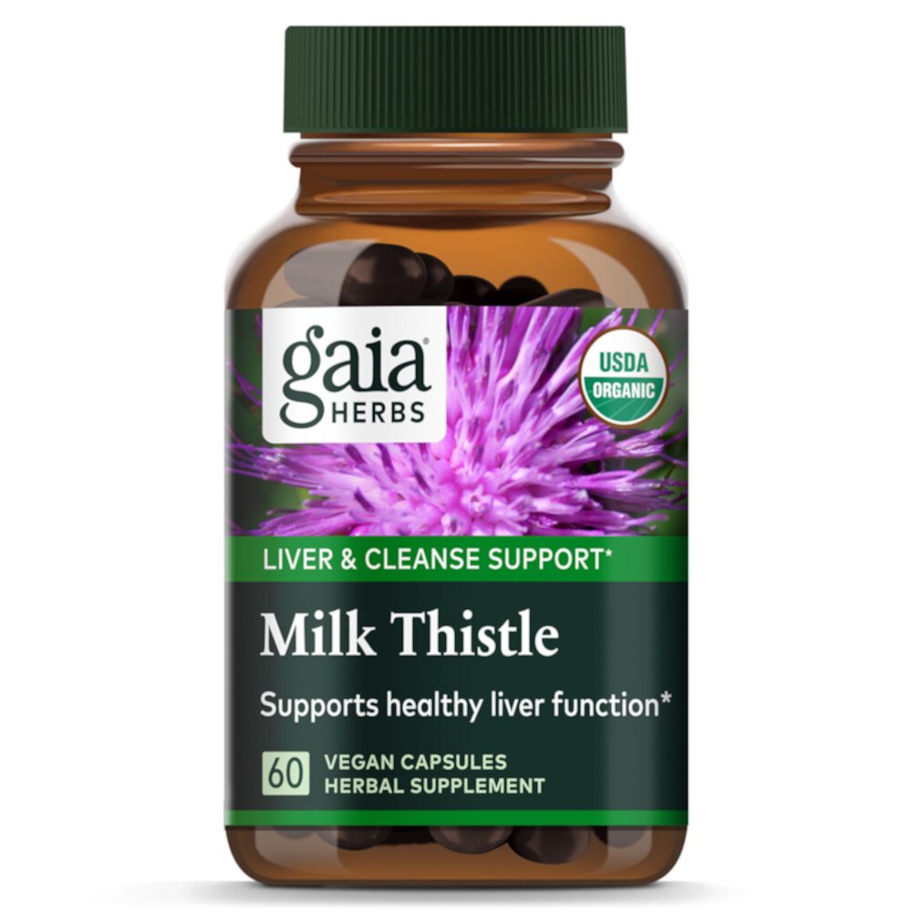 Organic Milk Thistle -- 60 Vegan Capsules (Веганские капсулы) Gaia Herbs