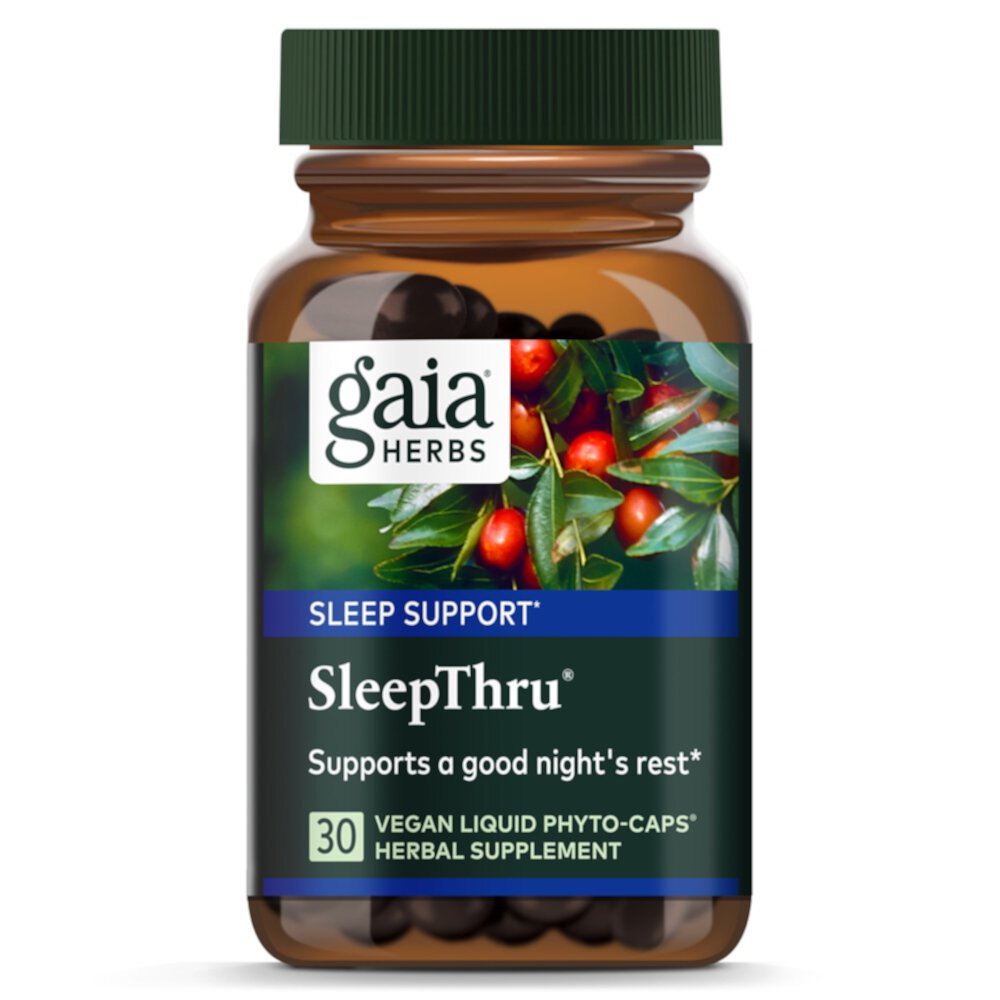 SleepThru™ -- 30 веганских жидких фито-капсул Gaia Herbs