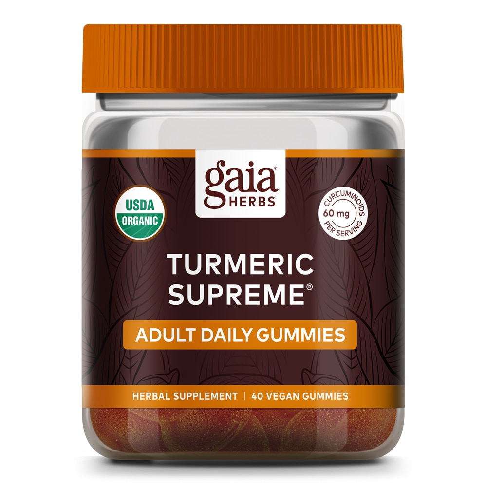 Turmeric Supreme Adult Daily Gummies (Жевательные конфеты) -- 40 Vegan Gummies Gaia Herbs