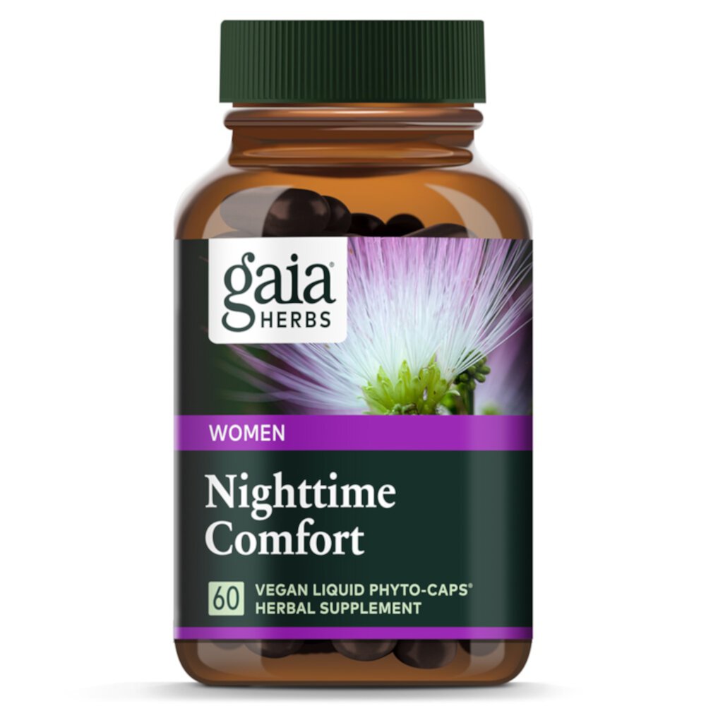 Ночной комфорт для женщин — 60 веганских жидких фитокапсул Gaia Herbs