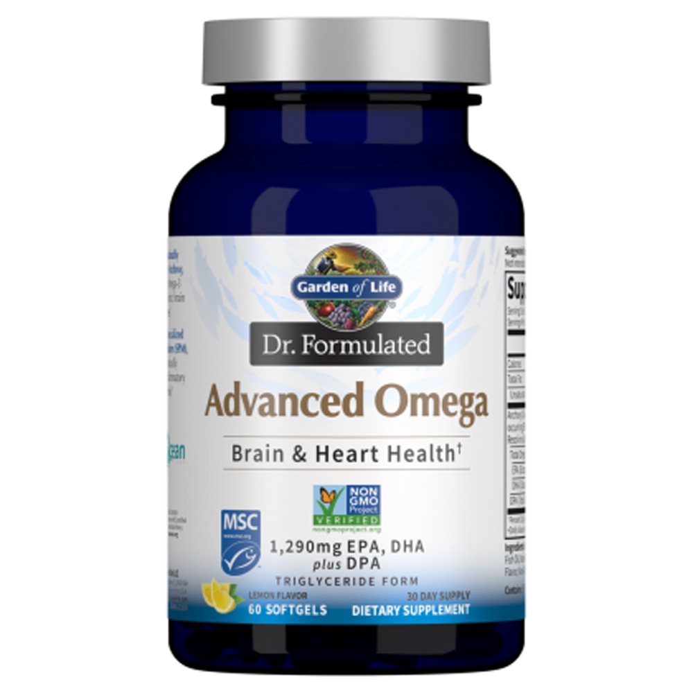 Dr. Formulated Advanced Omega Lemon -- 60 Softgels (Мягкие капсулы) Garden of Life