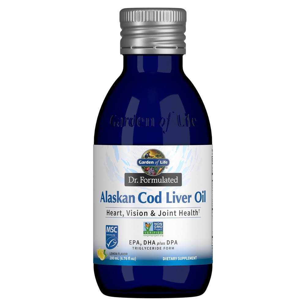 Dr. Formulated Alaskan Cod Liver Oil Lemon -- 6.76 fl oz (Жидкие унции) Garden of Life