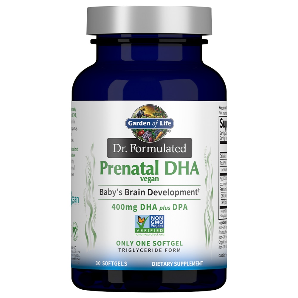 Garden of Life Dr. Formulated Prenatal DHA Vegan — 30 мягких желатиновых капсул Garden of Life