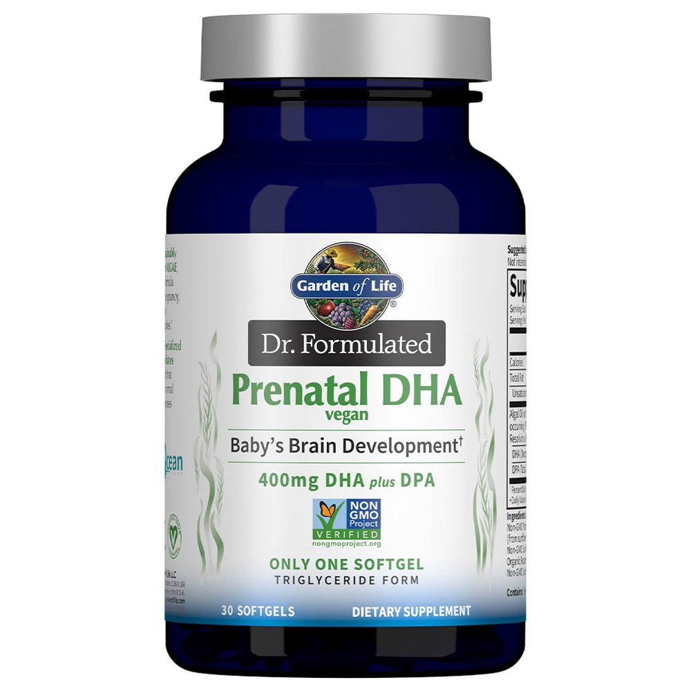 Dr. Formulated Prenatal DHA Vegan -- 30 Softgels (Мягкие капсулы) Garden of Life