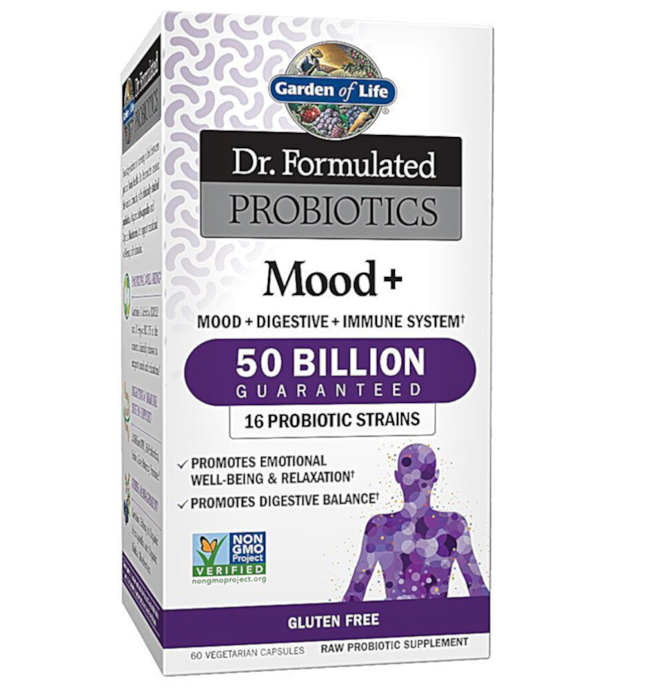 Dr. Formulated Probiotics Mood + -- 50 billion - 60 Vegetarian Capsules (Вегетарианские капсулы) Garden of Life