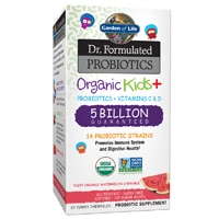 Dr. Formulated Probiotics Organic Kids plus Watermelon -- 5 billion - 30 Chewables (Жевательные таблетки) Garden of Life