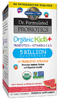 Dr. Formulated Shelf Stable Probiotics Organic Kids plus Watermelon -- 5 billion - 30 Chewables (Жевательные таблетки) Garden of Life