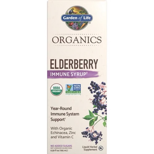 mykind Organics Elderberry Immune Syrup -- 6.59 fl oz (Жидкие унции) Garden of Life