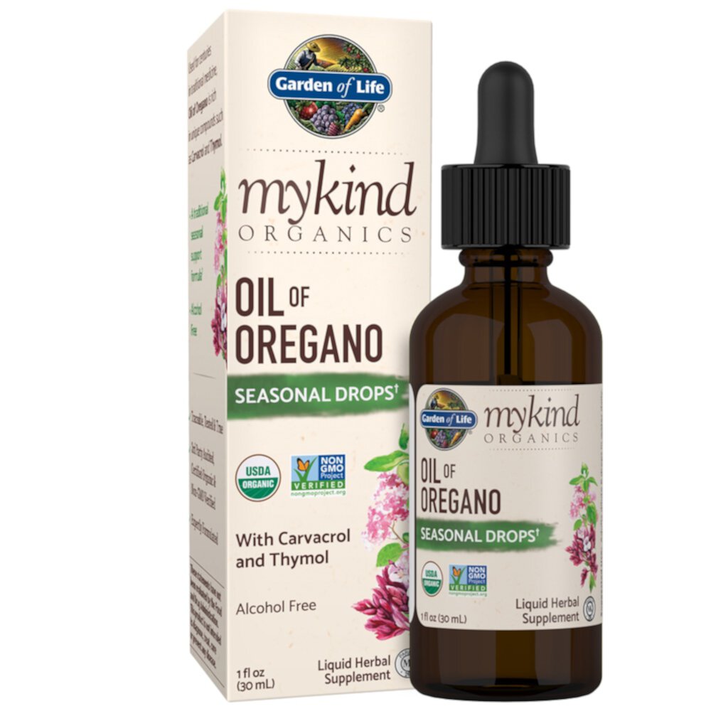 mykind Organics Oil of Oregano Seasonal Drops — 1 жидкая унция Garden of Life