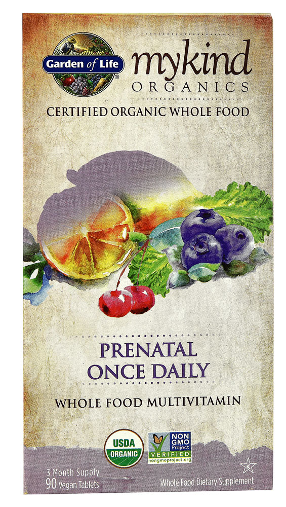 mykind Organics Prenatal Once Daily Whole Food Multivitamin -- 90 Vegan Tablets (Таблетки) Garden of Life