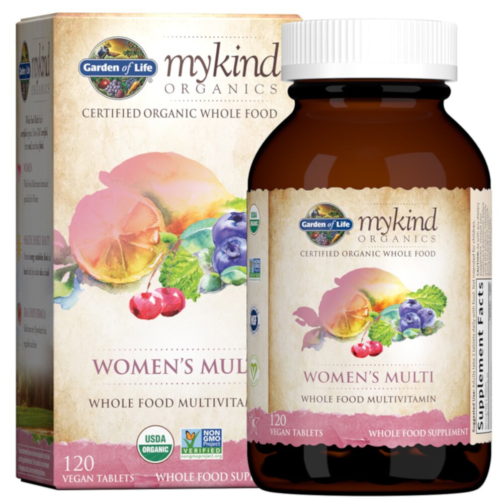 Mykind Organics Women's Multi -- 120 веганских таблеток Garden of Life