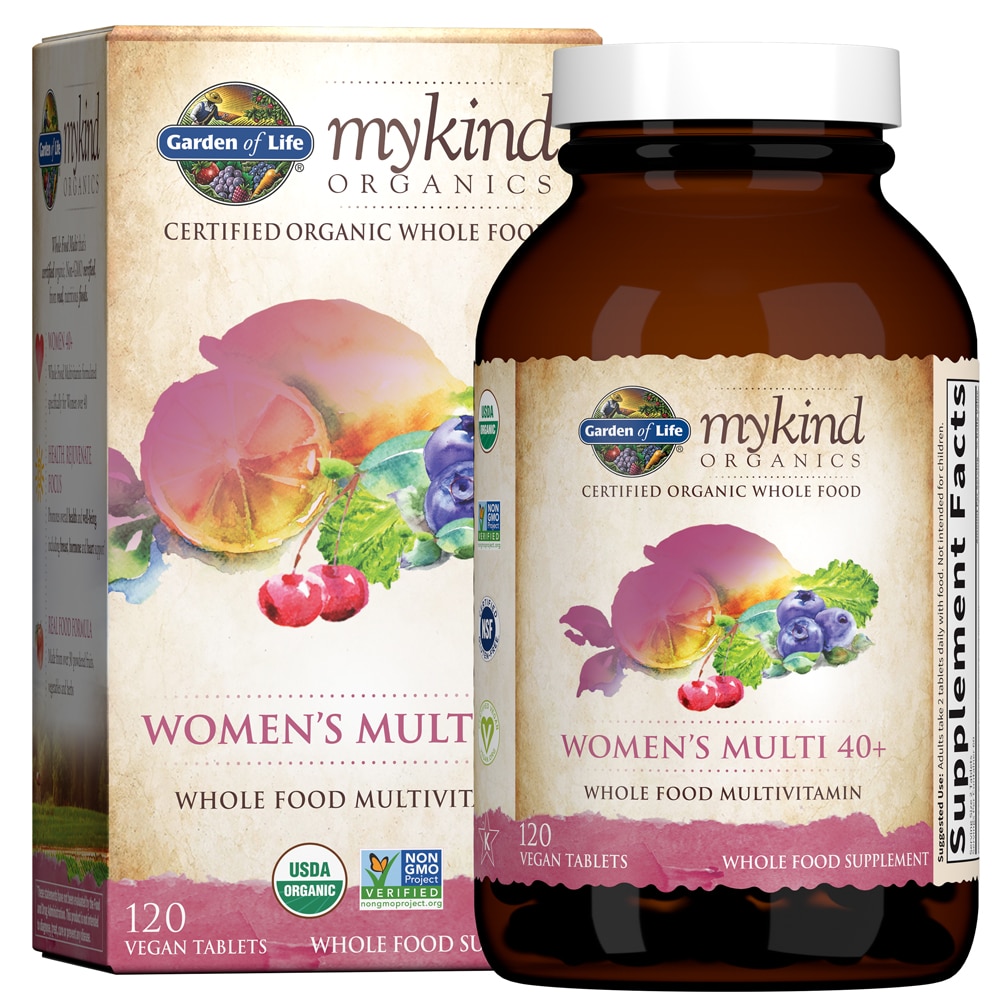 Mykind Organics Women's Multi 40 Plus - 120 веганских таблеток - Garden of Life Garden of Life