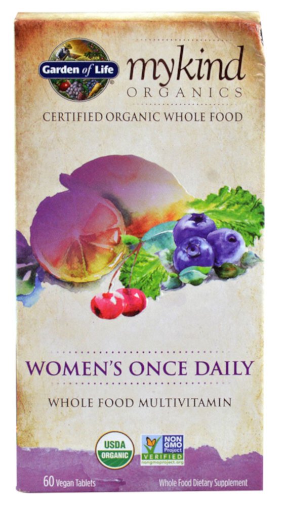 Mykind Organics Женские мультивитамины для каждодневного приема - 60 веганских таблеток - Garden of Life Garden of Life