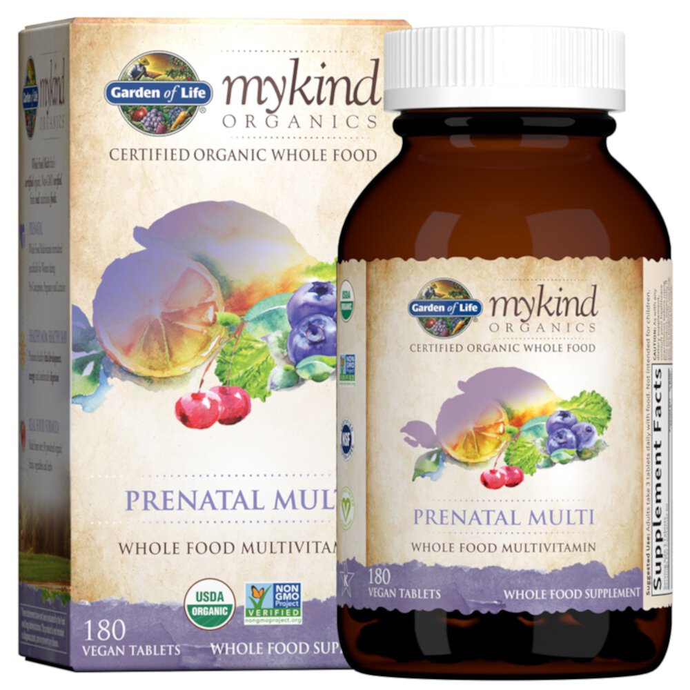 Mykind Organics Prenatal Multi -- 180 Vegan Tablets (Таблетки) Garden of Life