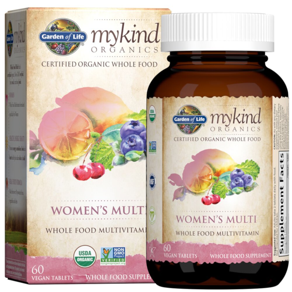 Garden of Life mykind Organics Women's Multi -- 60 веганских таблеток Garden of Life
