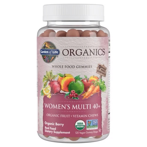 Mykind Organics Women's Multi 40 plus Whole Food Gummies (Жевательные конфеты) Organic Berry -- 120 Vegan Gummy Drops (Капли) Garden of Life