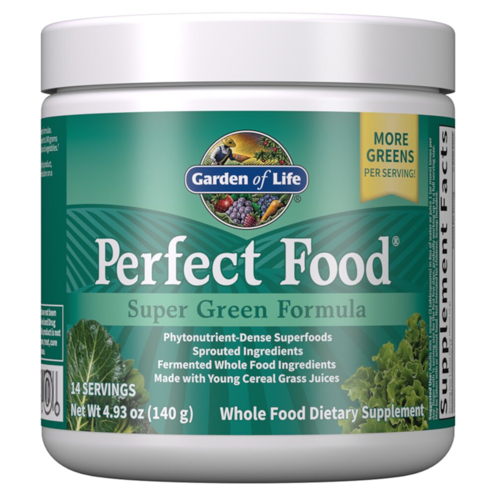 Perfect Food® Super Green Formula -- 140 г Garden of Life
