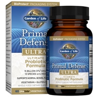 Primal Defense® Ultra Probiotic Formula -- 15 billion cells - 60 Vegetarian Capsules (Вегетарианские капсулы) Garden of Life