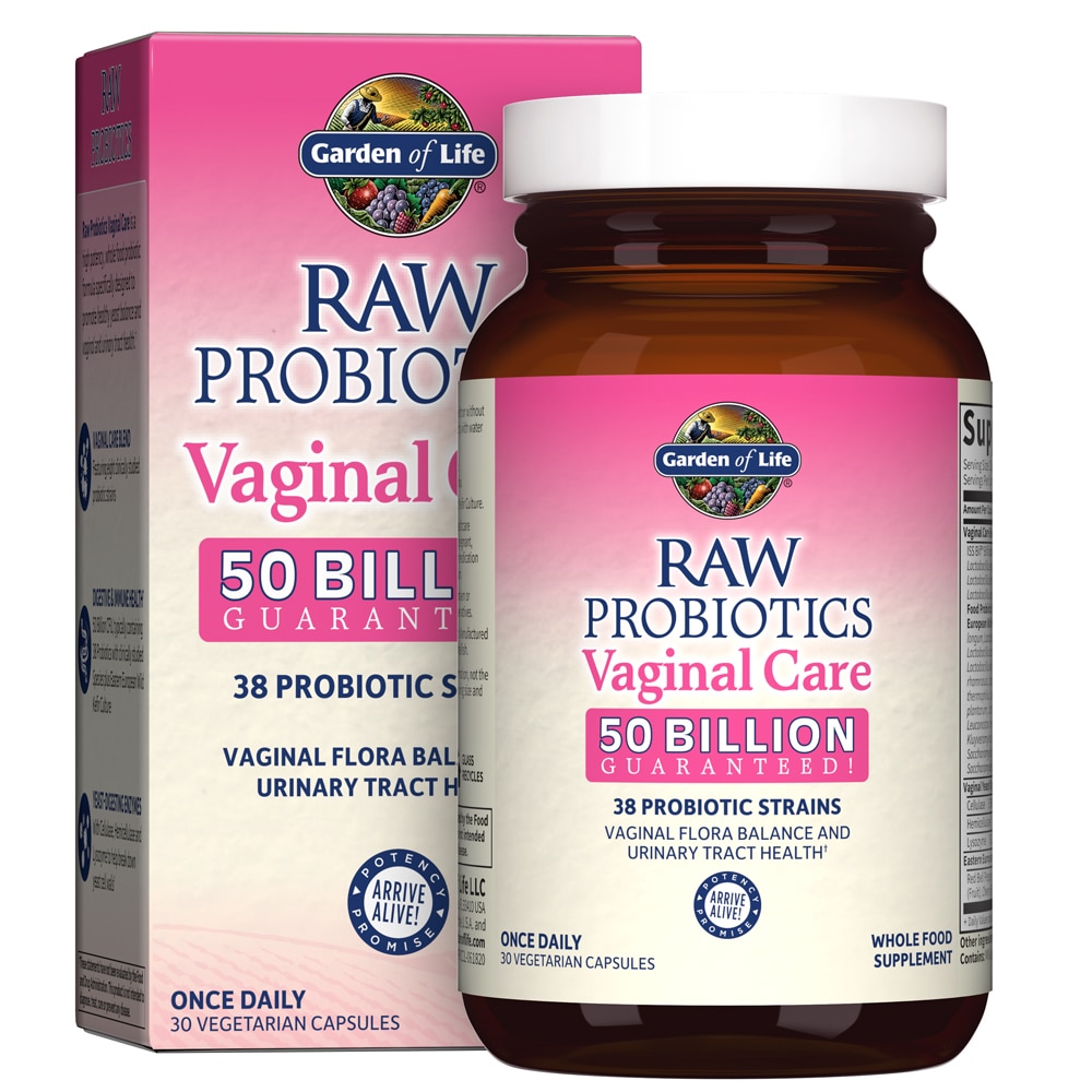 RAW Probiotics™ Vaginal Care -- 50 billion - 30 Vegetarian Capsules (Вегетарианские капсулы) Garden of Life