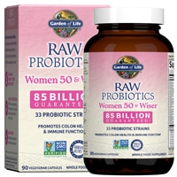 RAW Probiotics™ Women 50 and Wiser -- 85 billion - 90 Vegetarian Capsules (Вегетарианские капсулы) Garden of Life