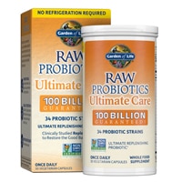 Raw Probiotics Ultimate Care -- 100 billion CFU - 30 Vegetarian Capsules (Вегетарианские капсулы) Garden of Life